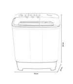 Lavadora Midea 11KG Mod.MLTT11M2NUCW 2 Tinas - Image 4